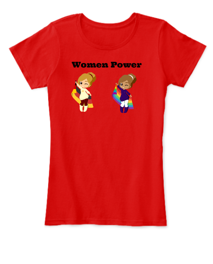 Women Power Half Sleeve R Neck T shirt Women