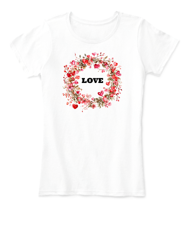 Love Half Sleeve R Neck T Shirt Women