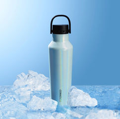 Corkcicle Parıltılı Termos - Glittery Light Blue