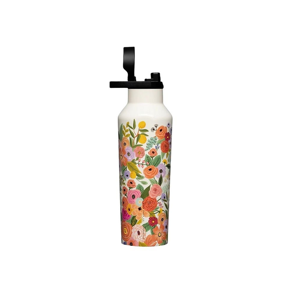 Küçük resim: Corkcicle - Rifle Paper Co - Termos - Sport Canteen - 590 ml - Garden Party