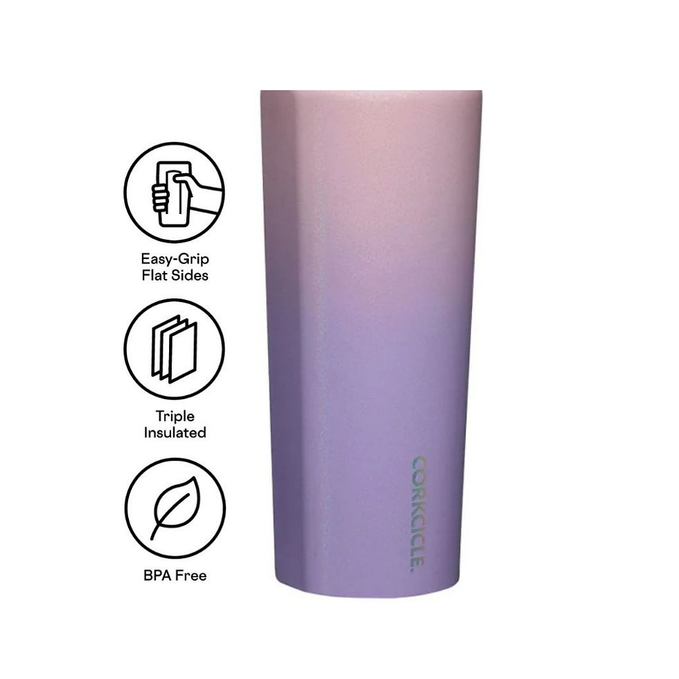 Küçük resim: Corkcicle Termos - Sport Canteen - 590 ml - Glittery Purple Ombre