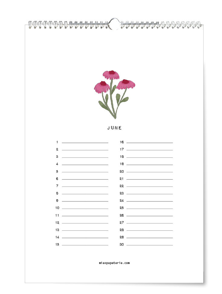 Miniaturbild: ka.a5.25.001.flowers | Kalender | 6 Stück