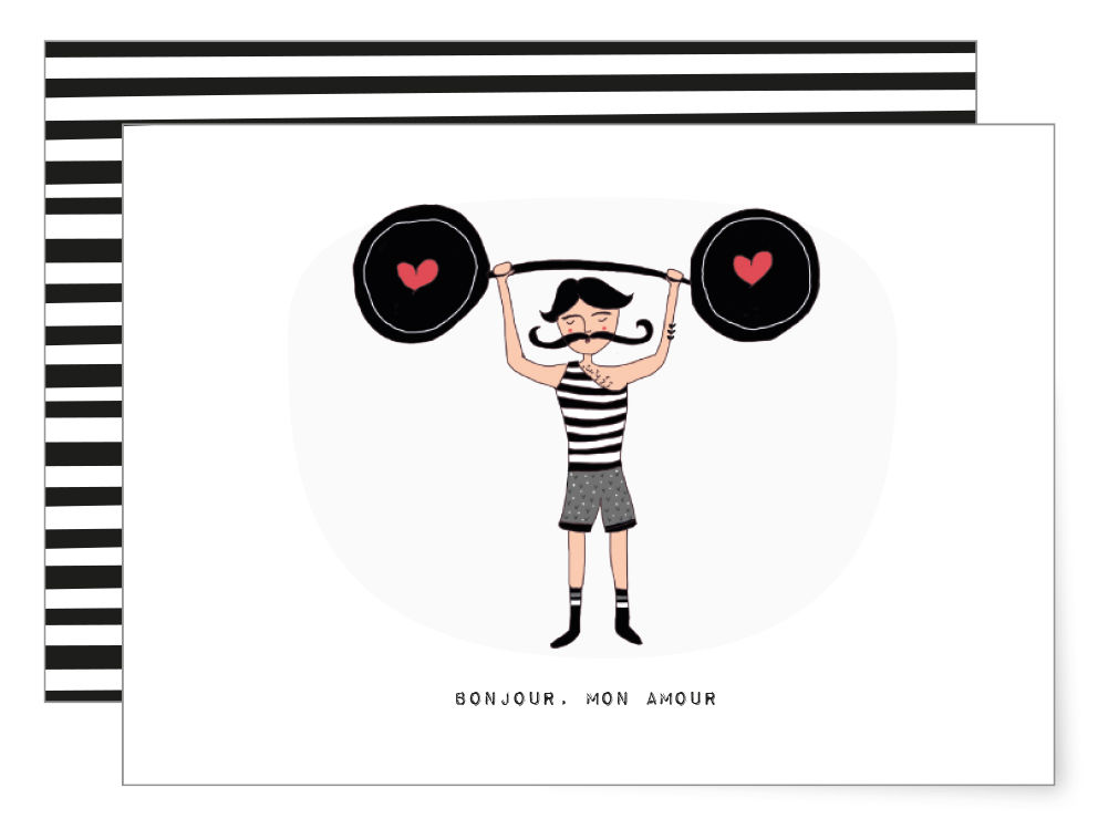 Starker Franzose | Klappkarte