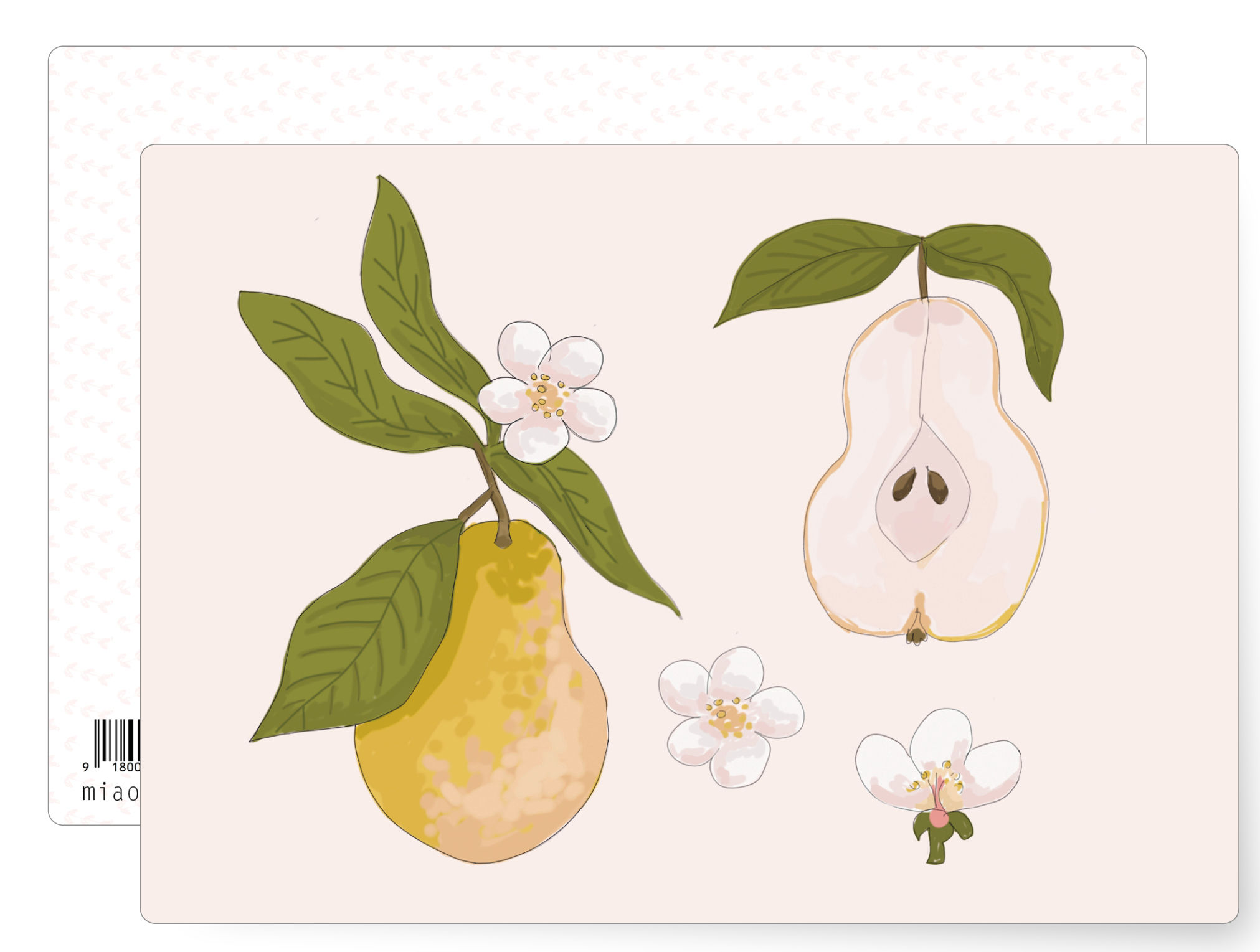 Birnen | Postkarte Vorderseite