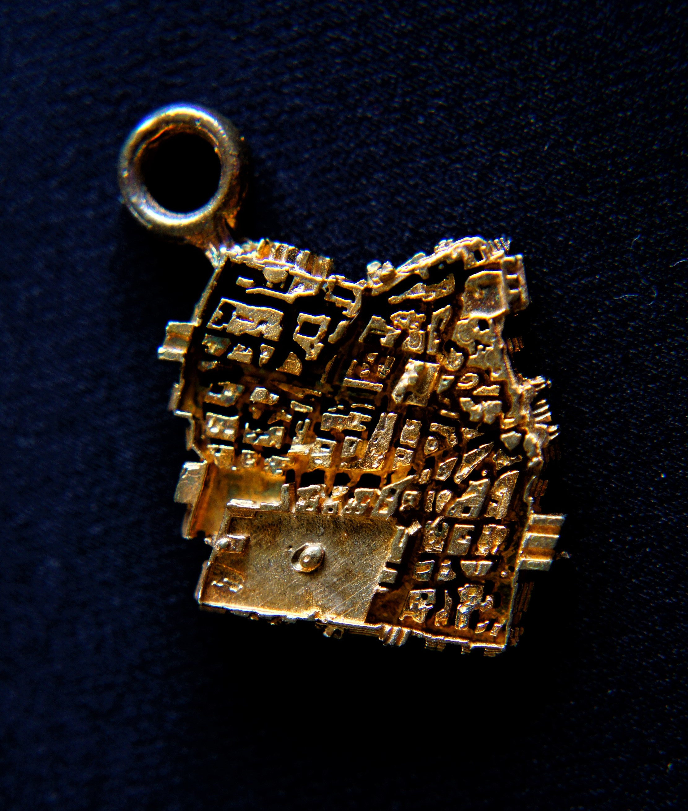 Small Gold Jerusalem Old City Pendant