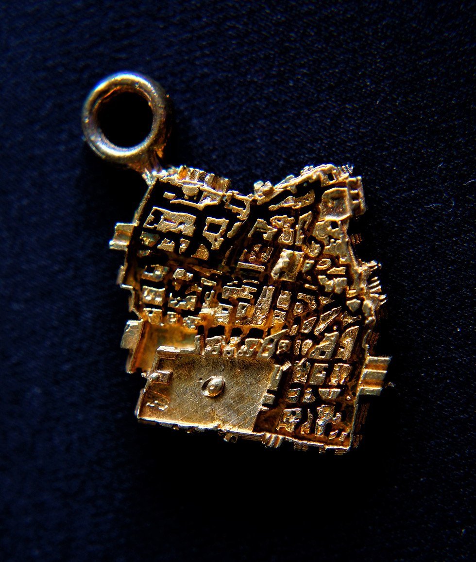 Thumbnail: Small Gold Jerusalem Old City Pendant