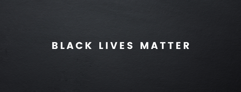 Black Lives Matter in white text against a black background