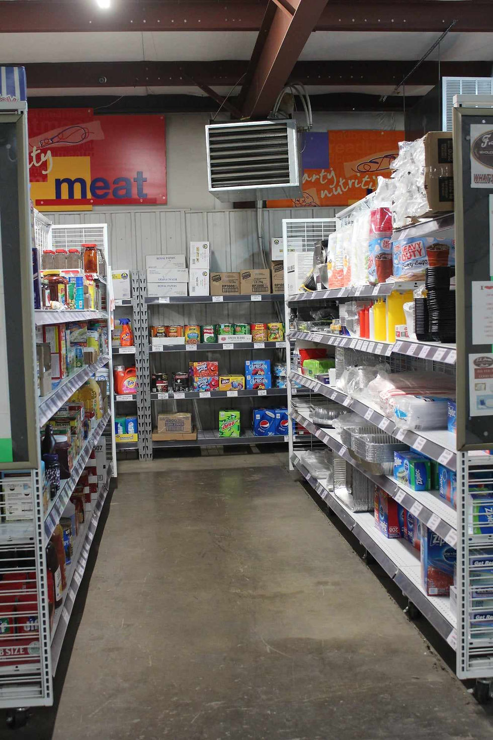 Warehouse store isles