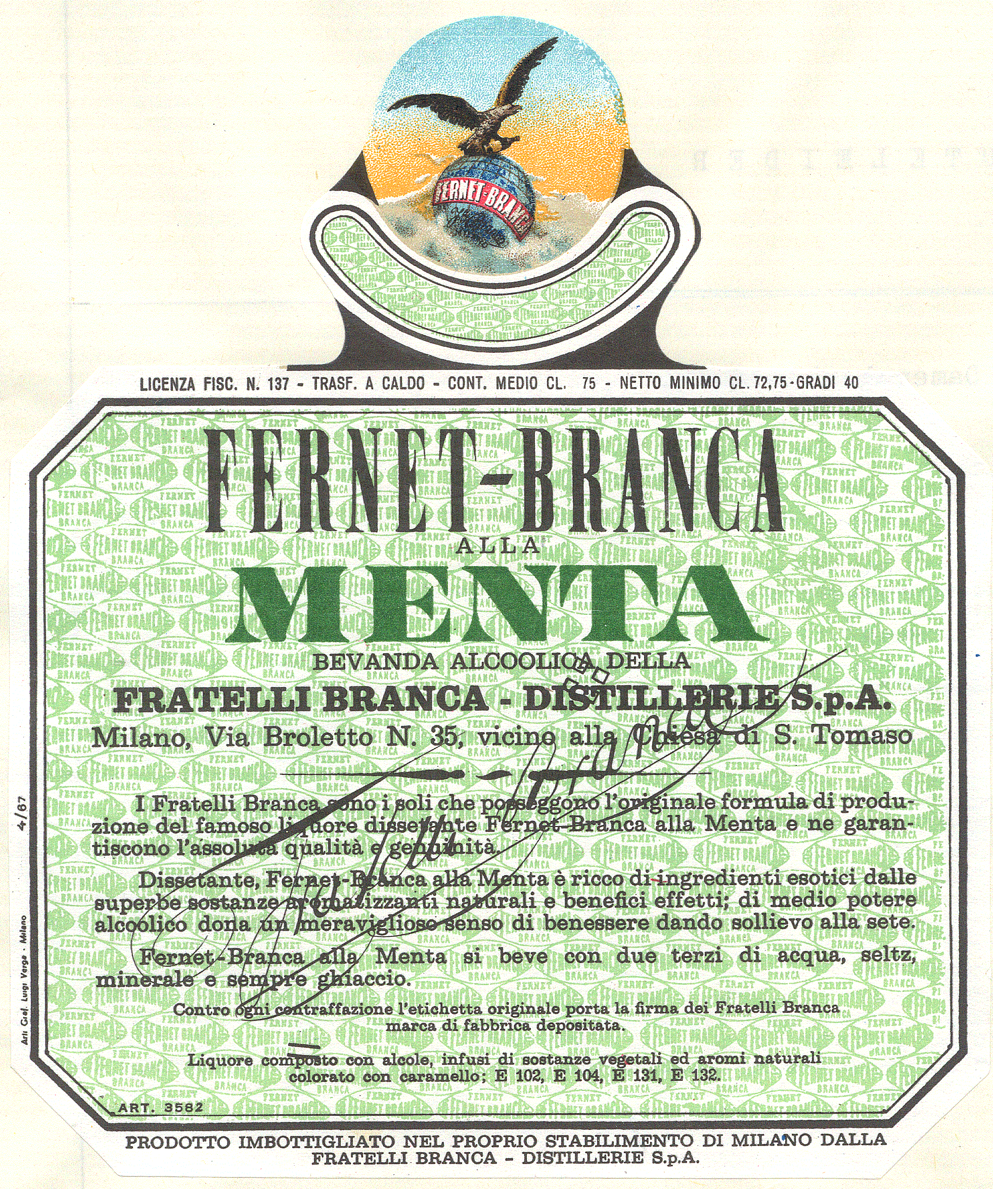 Fernet Branca Menta 1000ml | fernetbranca