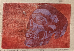 Death and Misery 
4x6 inches, ink & aquatint on paper, 5/5, 2020