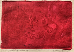 Death and Misery 
4x6 inches, ink & aquatint on paper, 1/5, 2020