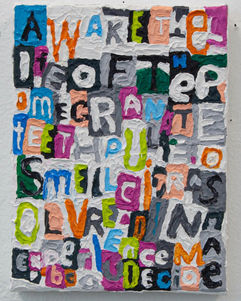 Muffled
6x8 inches, acrylic and molding paste on canvas