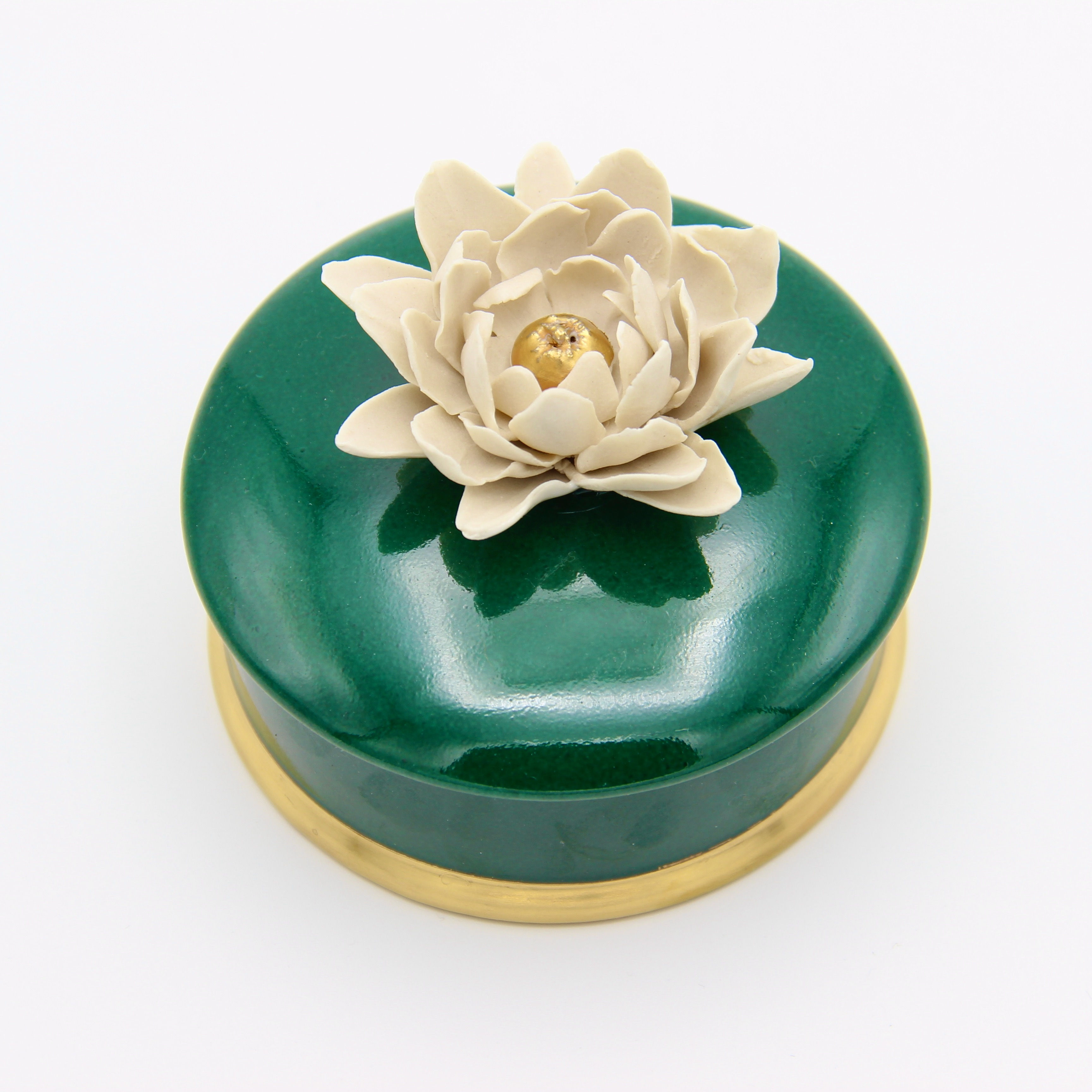 Floral Sculptural Design with 24 karat Gold