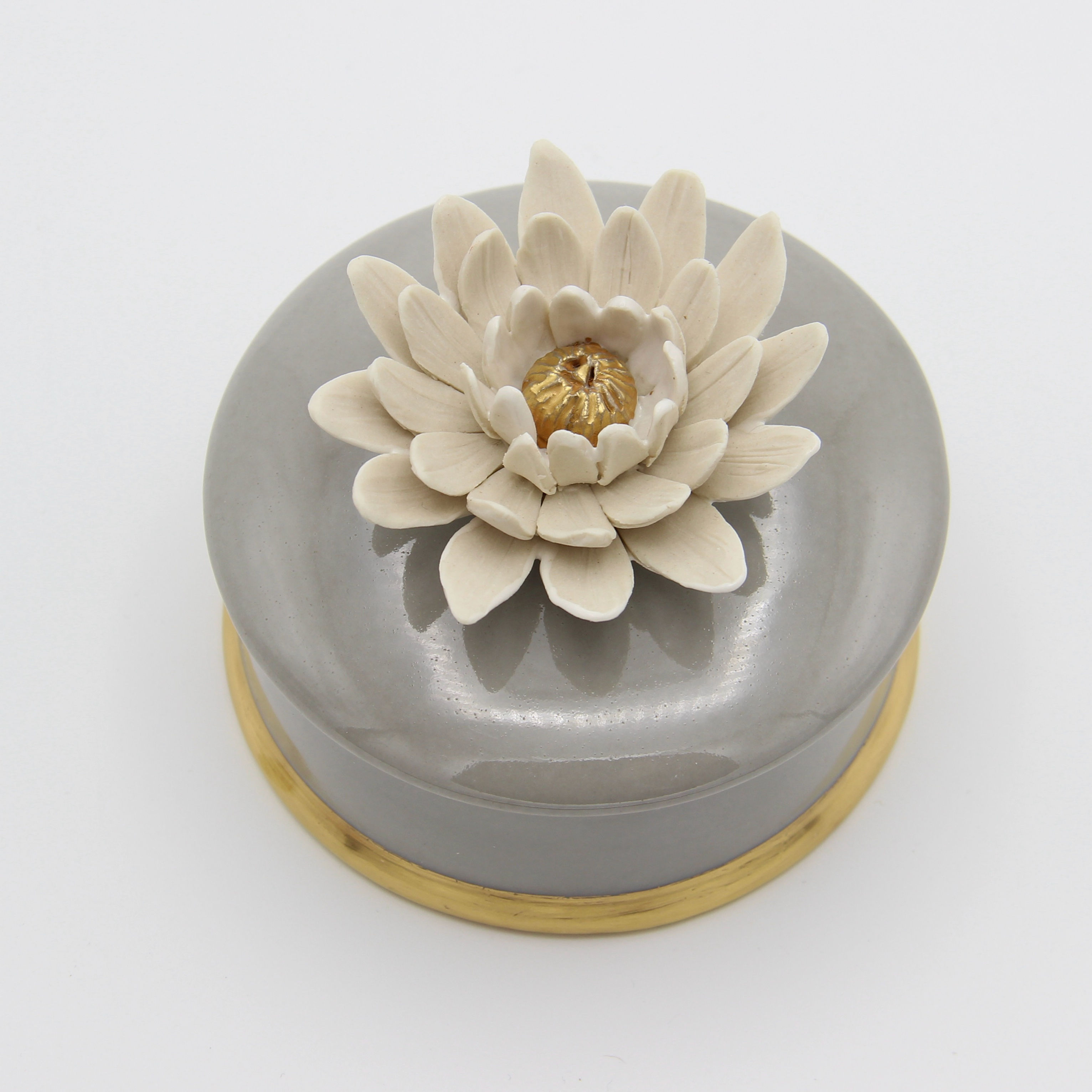 Floral Sculptural Design with 24 karat Gold