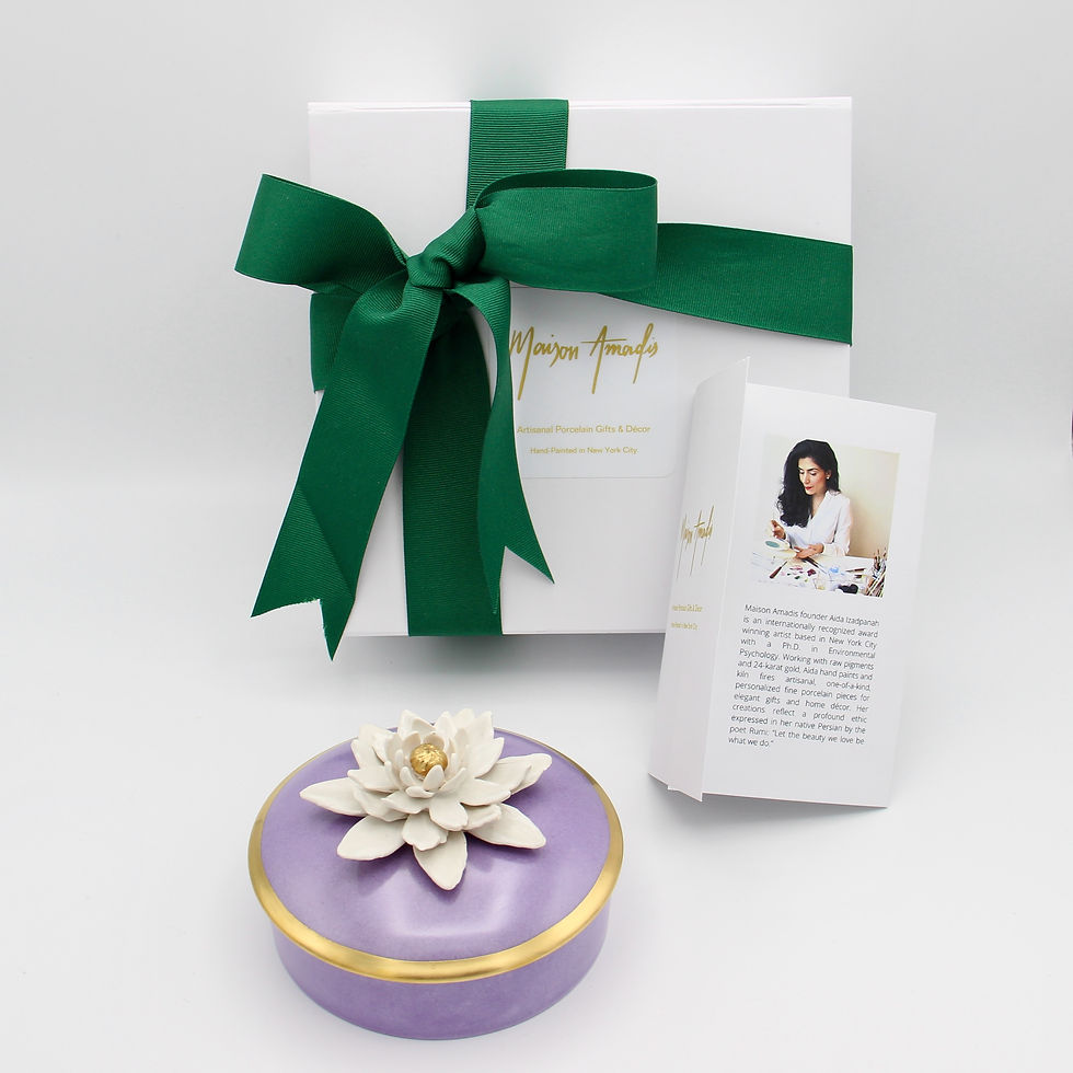 Thumbnail: Floral Sculptural Design with 24 karat Gold