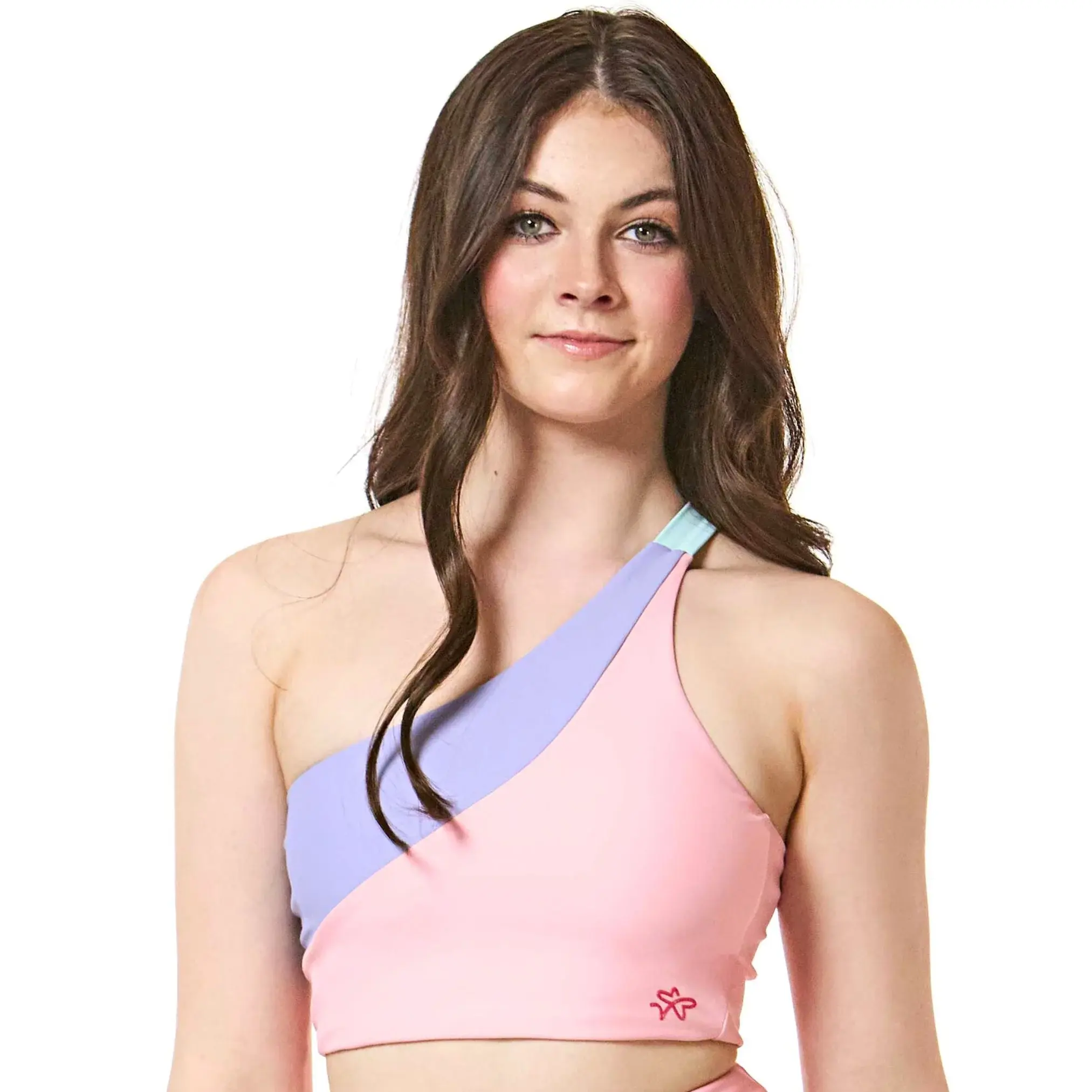 Daydream One Shoulder Crop Top - Pink Serenity