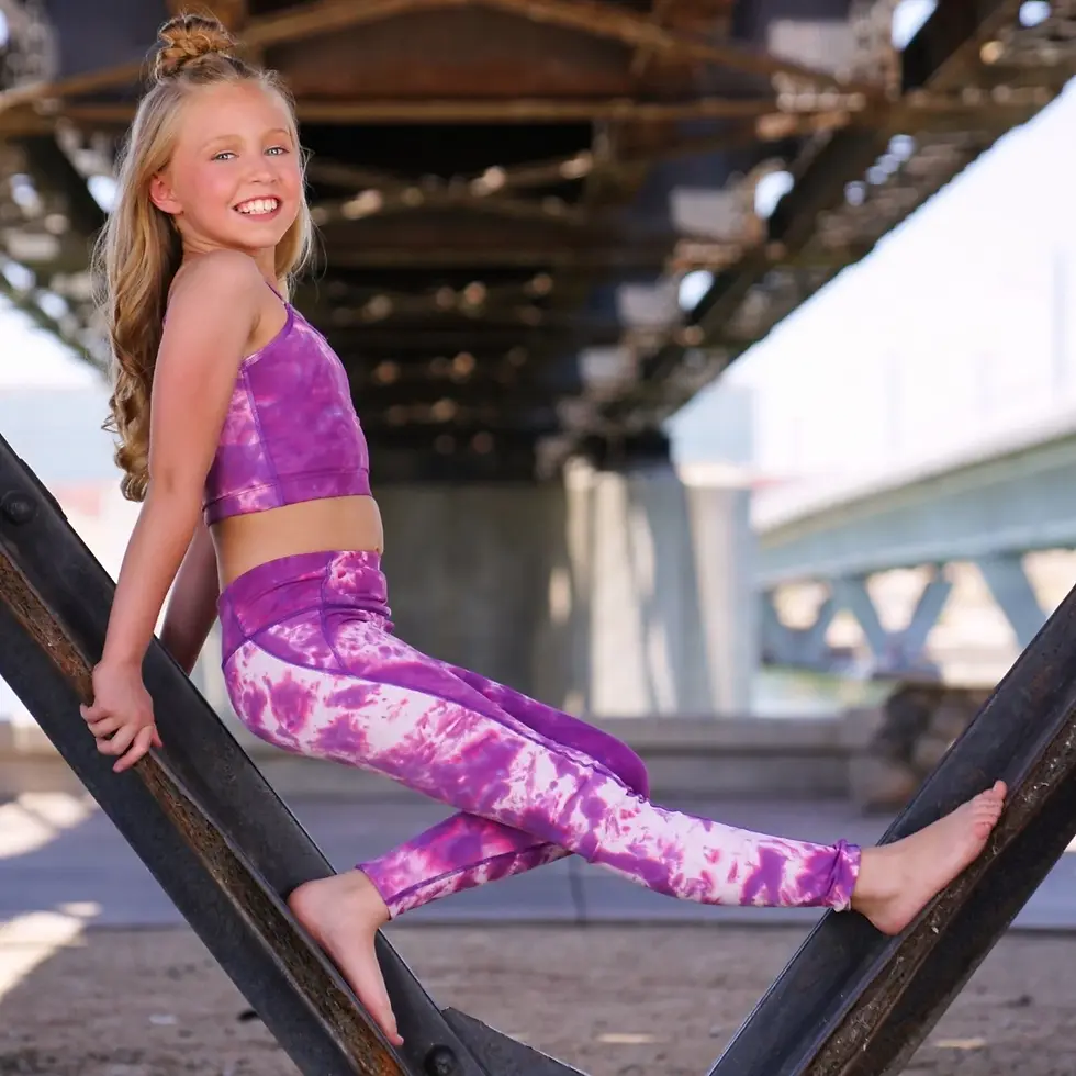 Thumbnail: High-Rise Leggings - Purple Tie-Dye