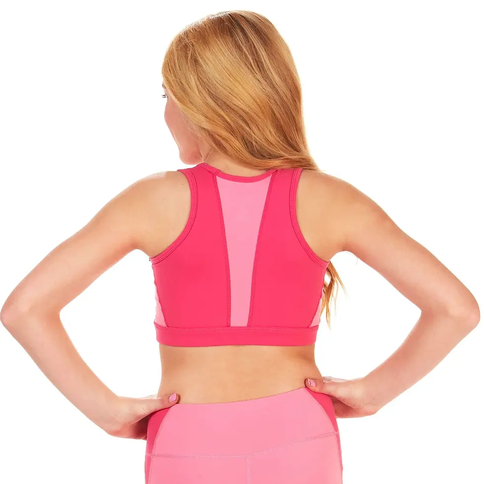 Thumbnail: Level Up! Sports Bra - Bright Pink and Pink