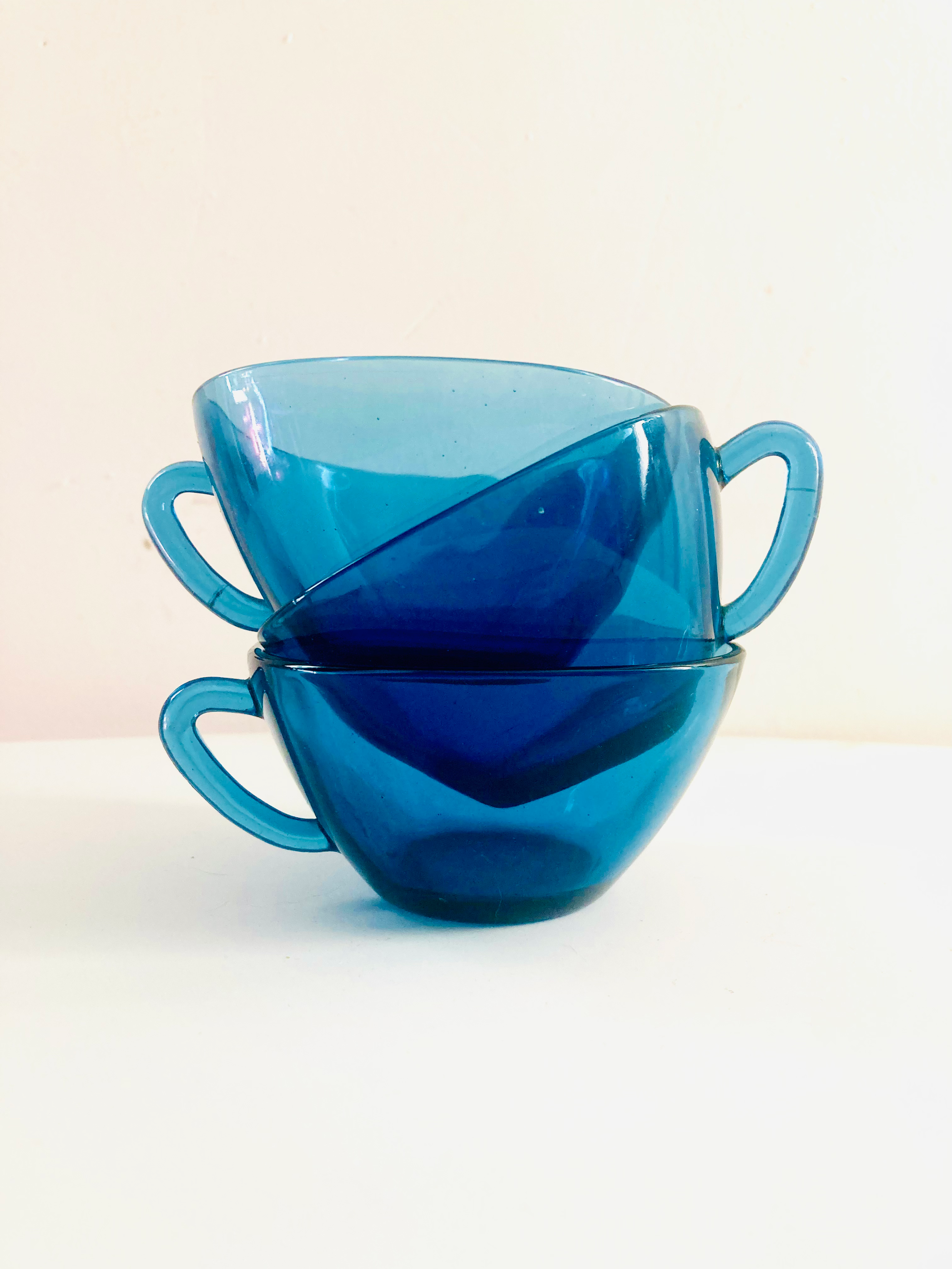 Tasses bleues vereco 💙