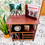 Miniature : Meuble bois rotin vintage vinyles 