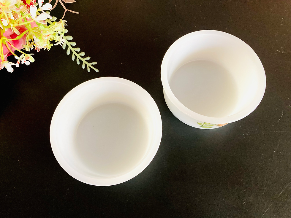 Miniature : Duo Ramequins Rose arcopal vintage 