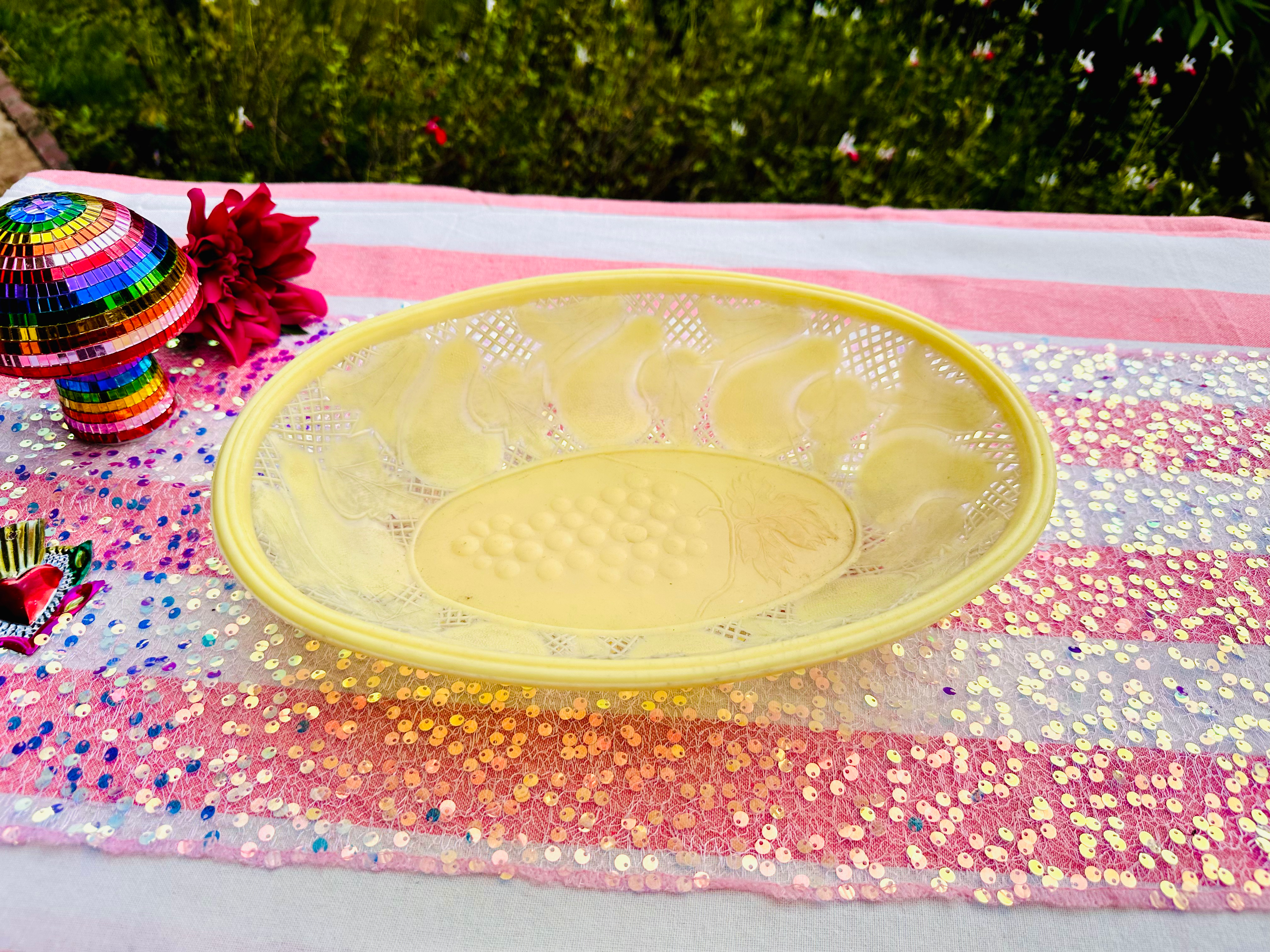 Panier corbeille jaune