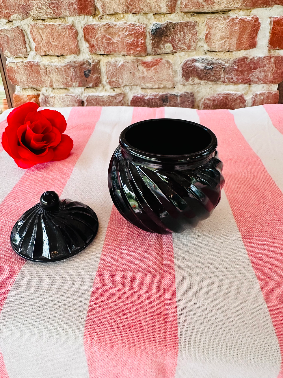 Miniature : Pot sucrier noir vintage