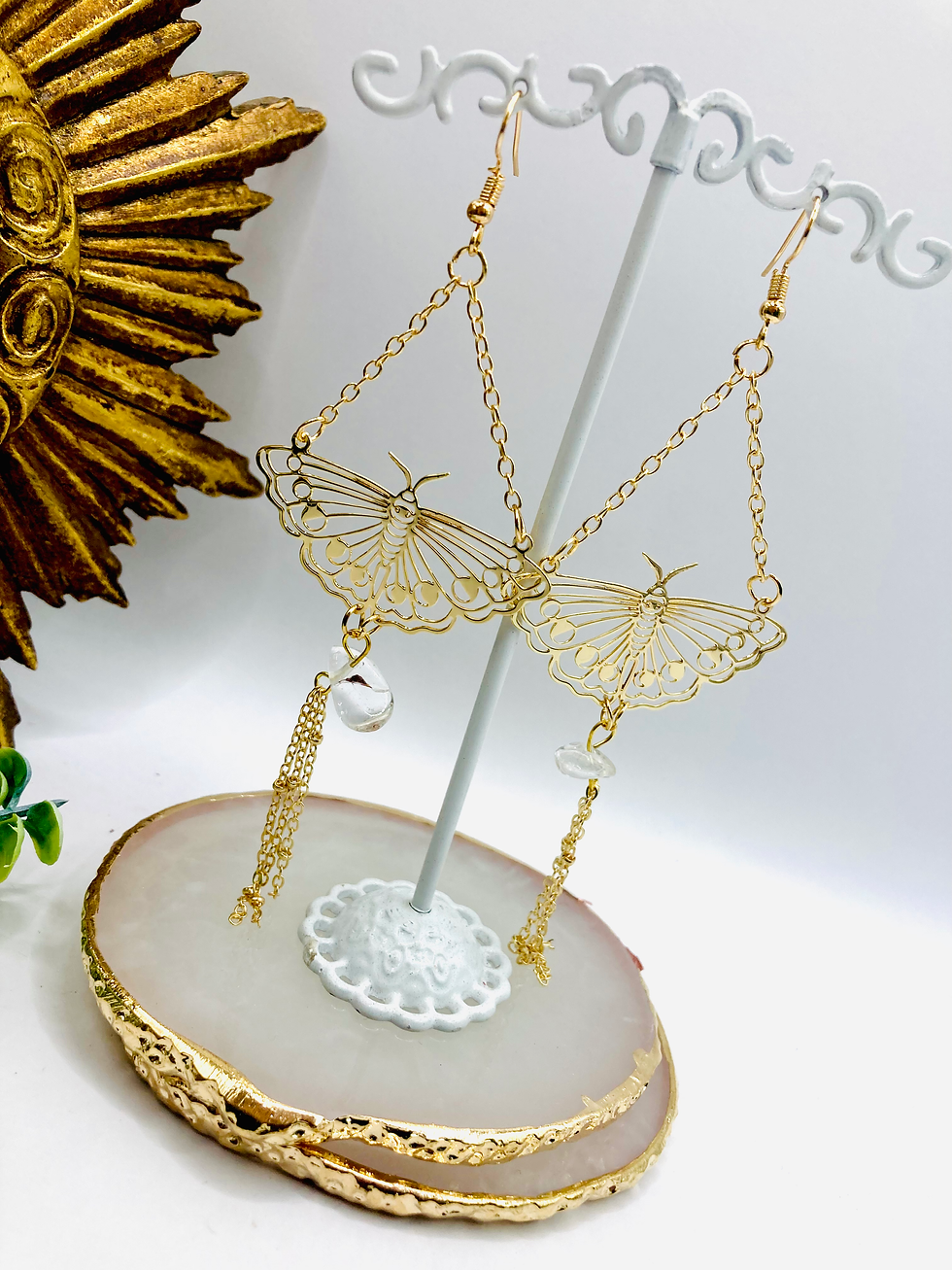 Miniature : Boucles d'oreilles Papillons dorés 