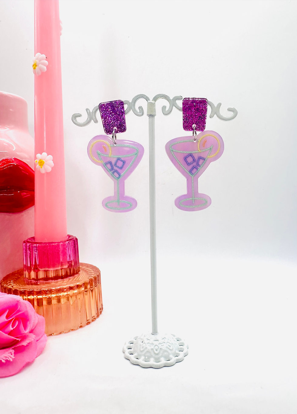 Miniature : Boucles d’oreilles Cocktail 💜