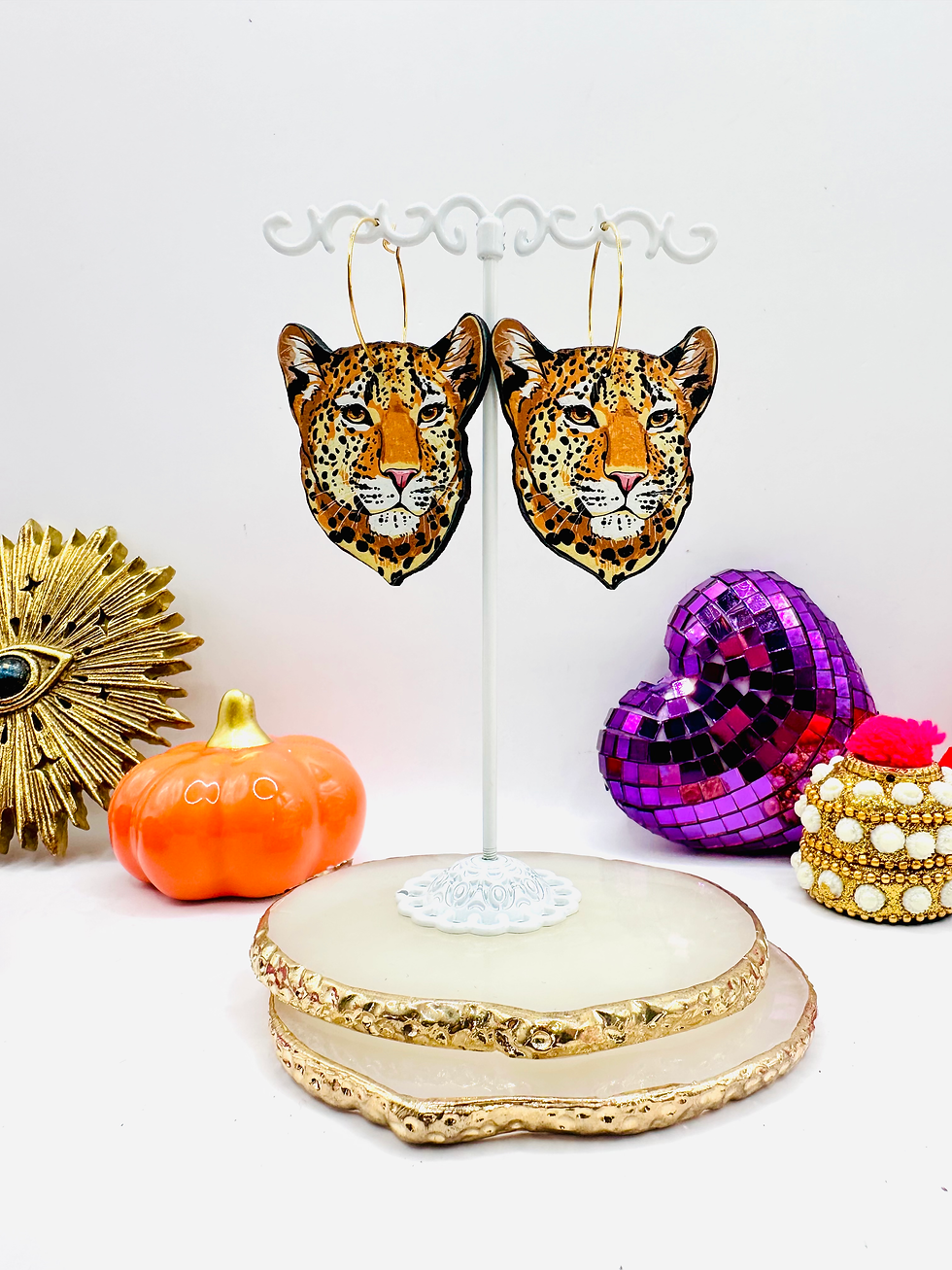 Miniature : Boucles d'oreilles Têtes de Léopards #1