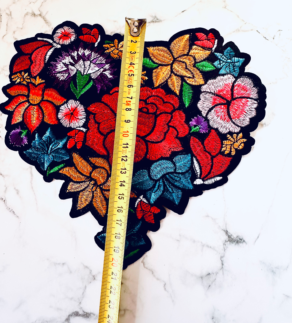 Miniature : Patch XL coeur fleuri #2