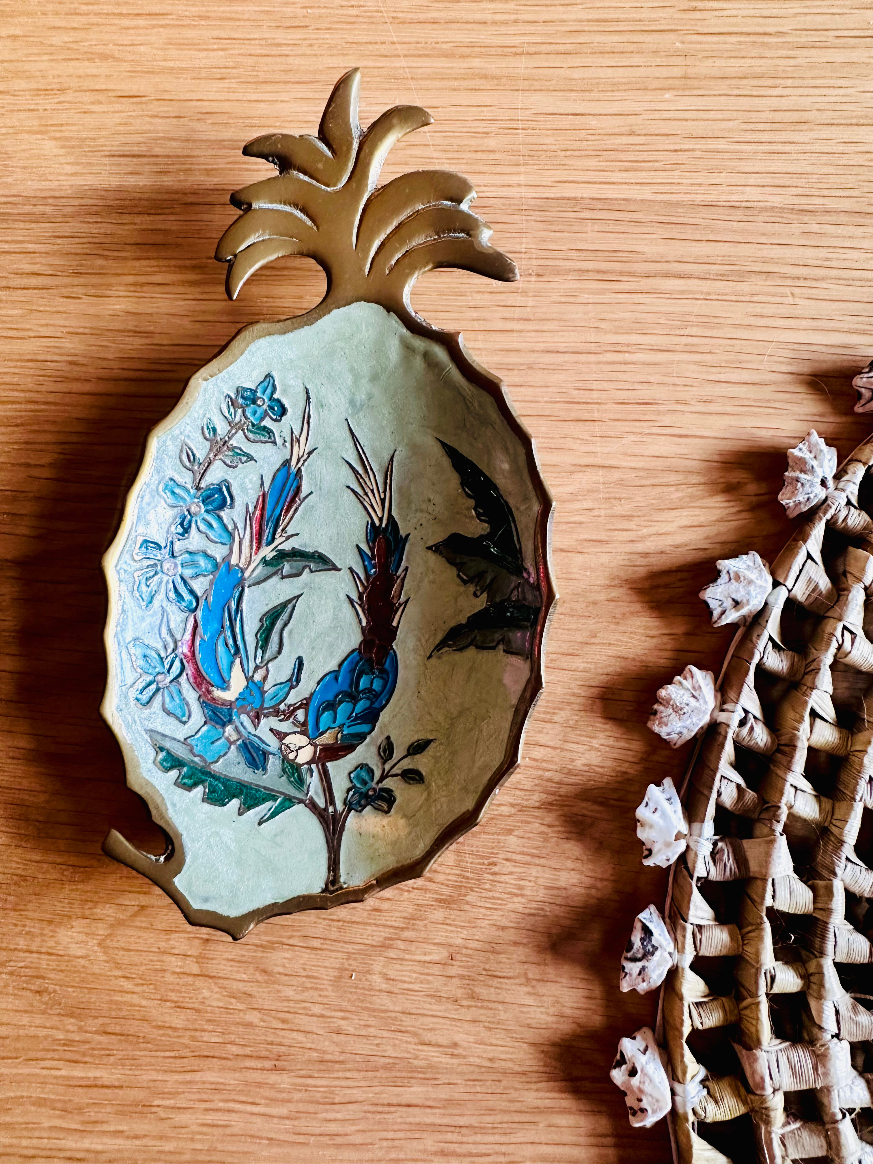 Vide-poche ananas laiton déco vintage