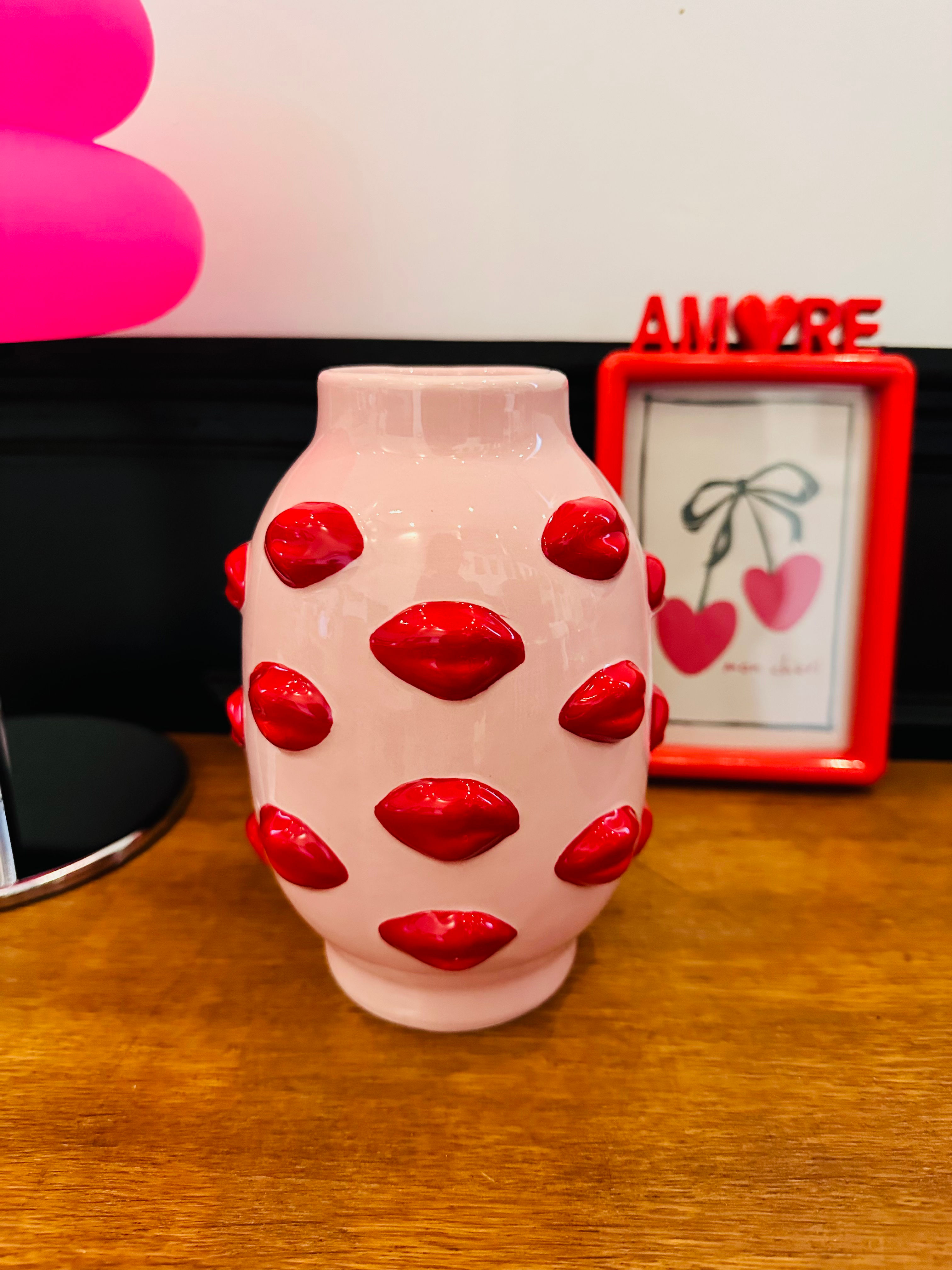 Vase à bisous pop arty