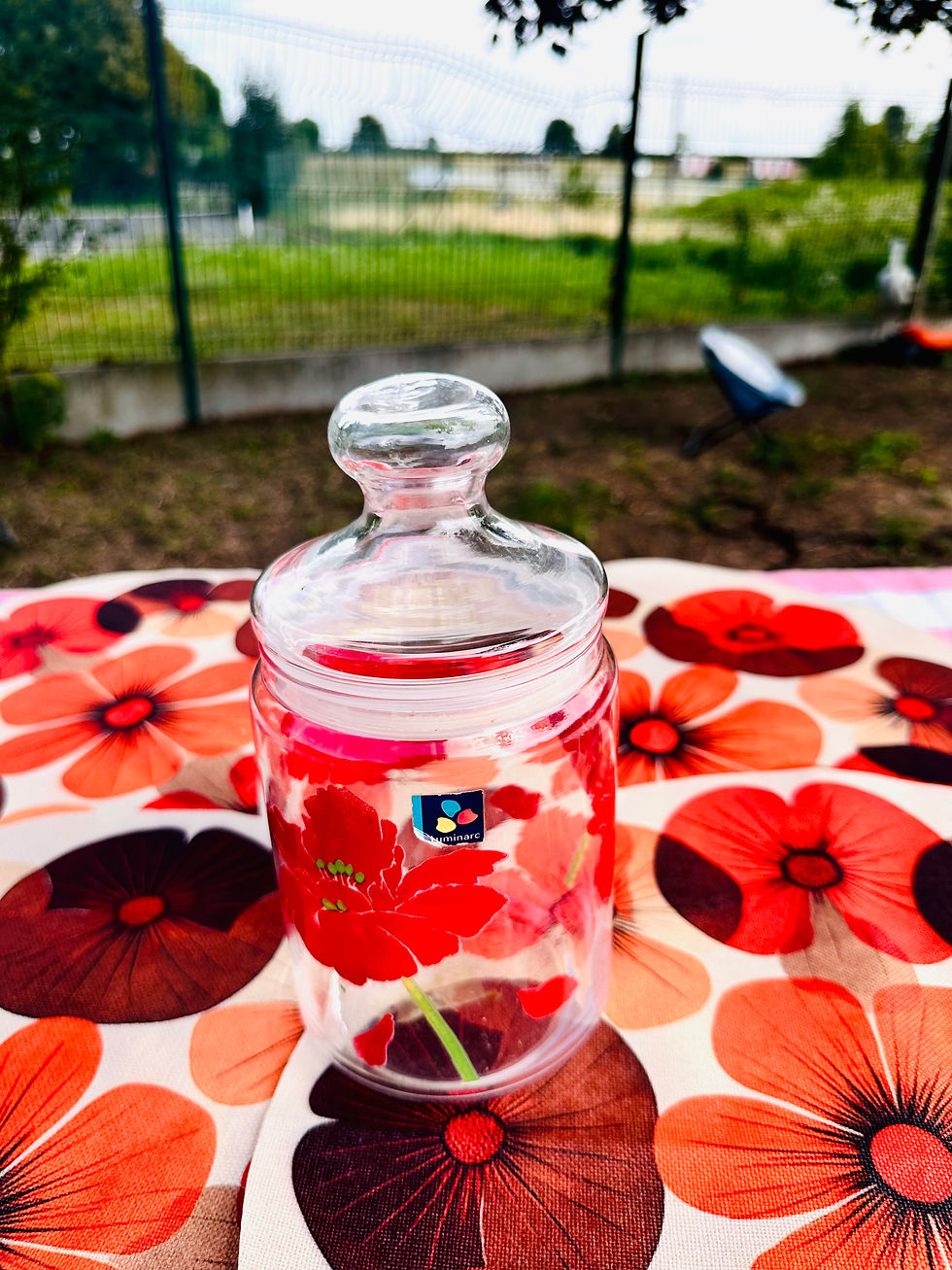 Miniature : Pot Luminarc coquelicot vintage