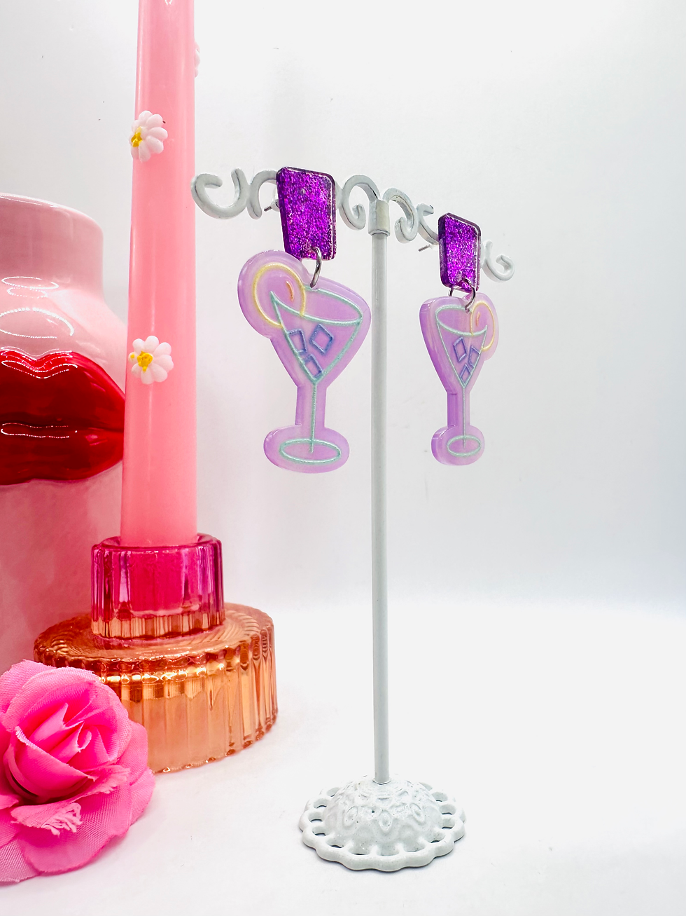 Miniature : Boucles d’oreilles Cocktail 💜