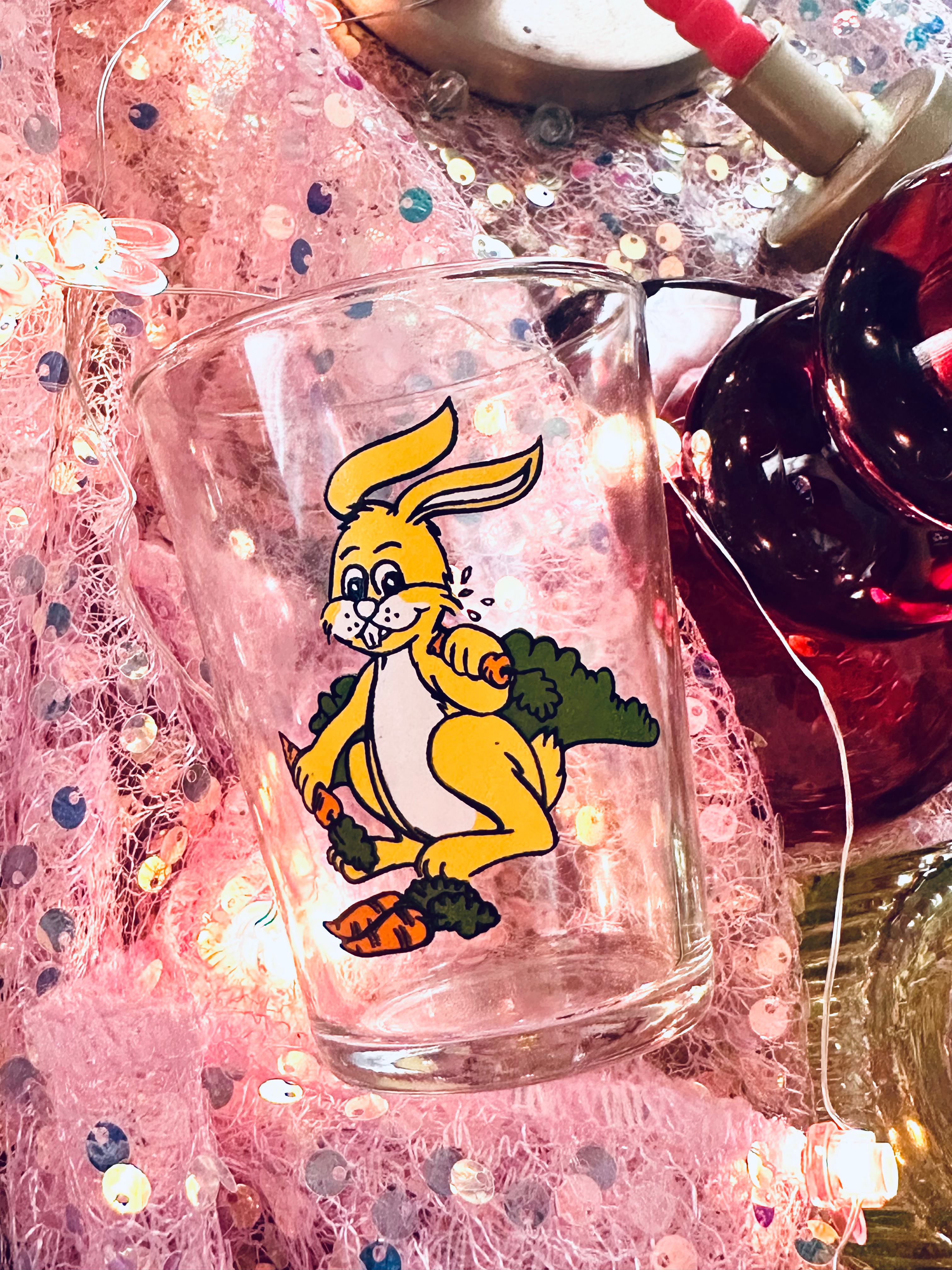 Verre lapin vintage