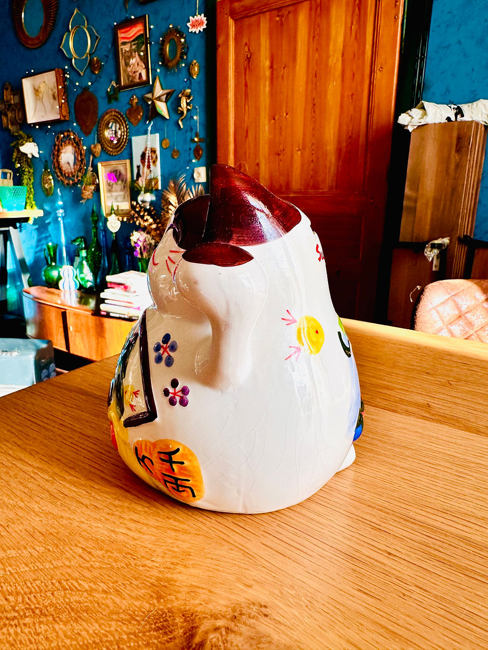 Miniature : Tirelire Chat Porte-Bonheur Kitch 
