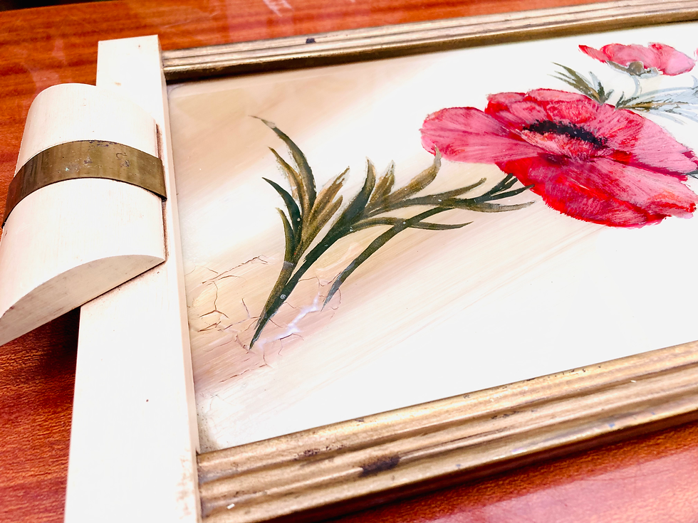 Miniature : Plateau rétro fleurs art déco 