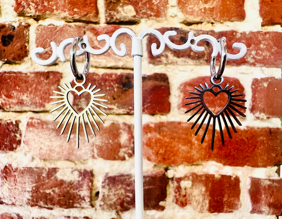 Miniature : Boucles d'oreilles anneaux ex-voto argentés