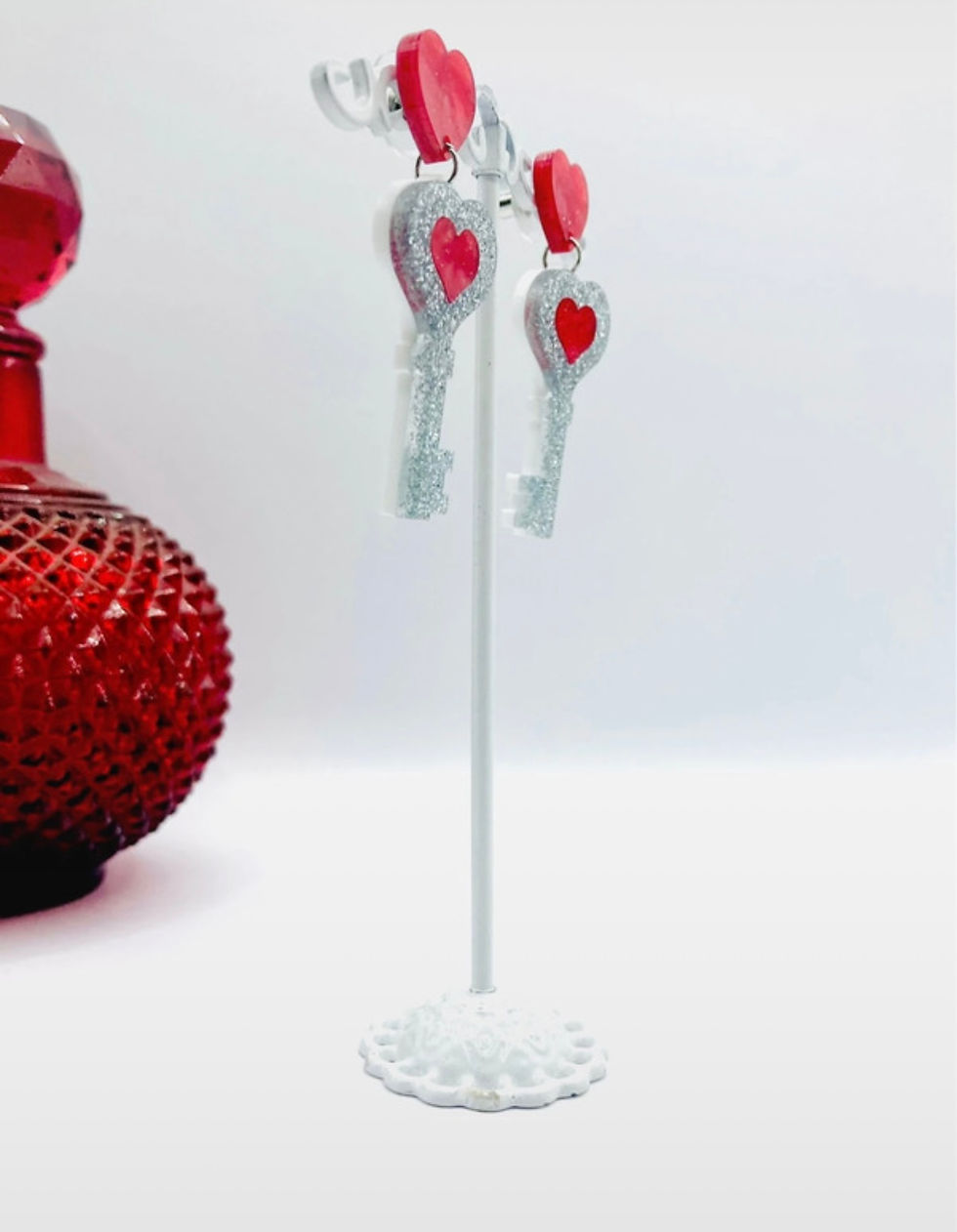 Miniature : Boucles d'oreilles La clef de l’amour 