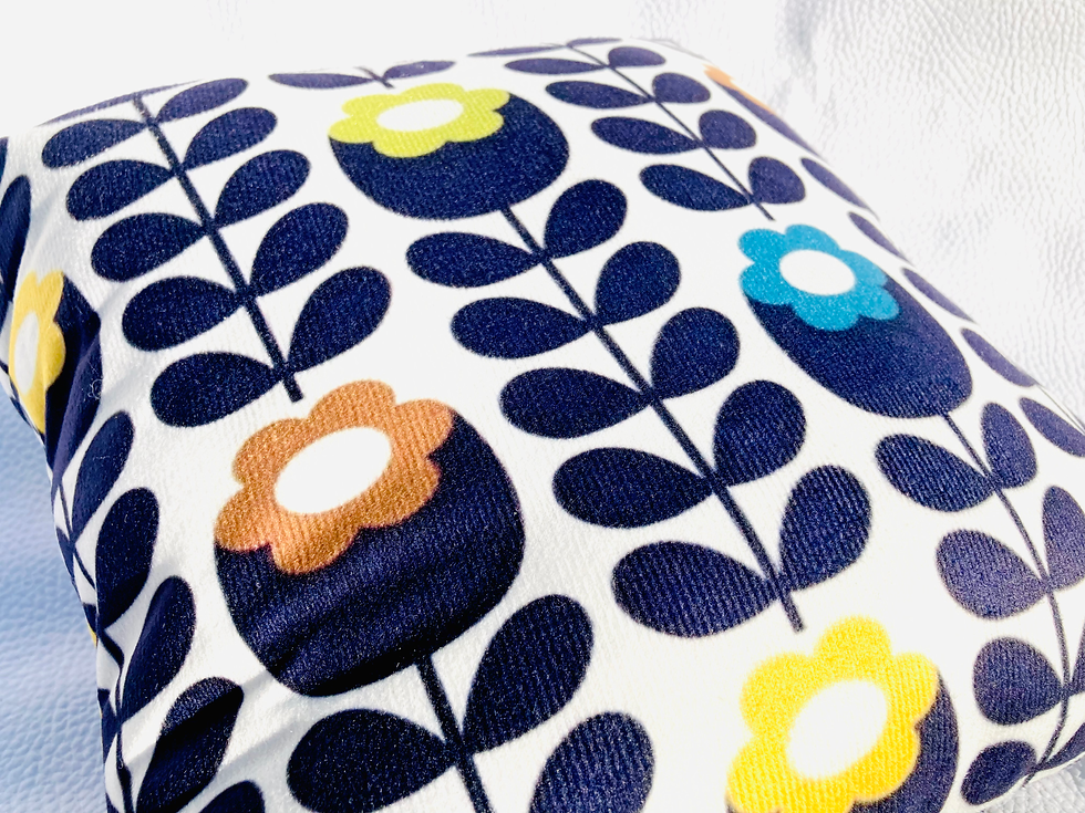 Miniature : Coussin fleurs rétro