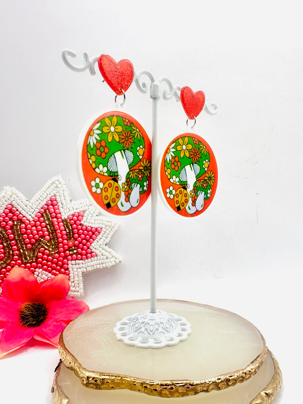 Miniature : Boucles d’oreilles Champi 70s