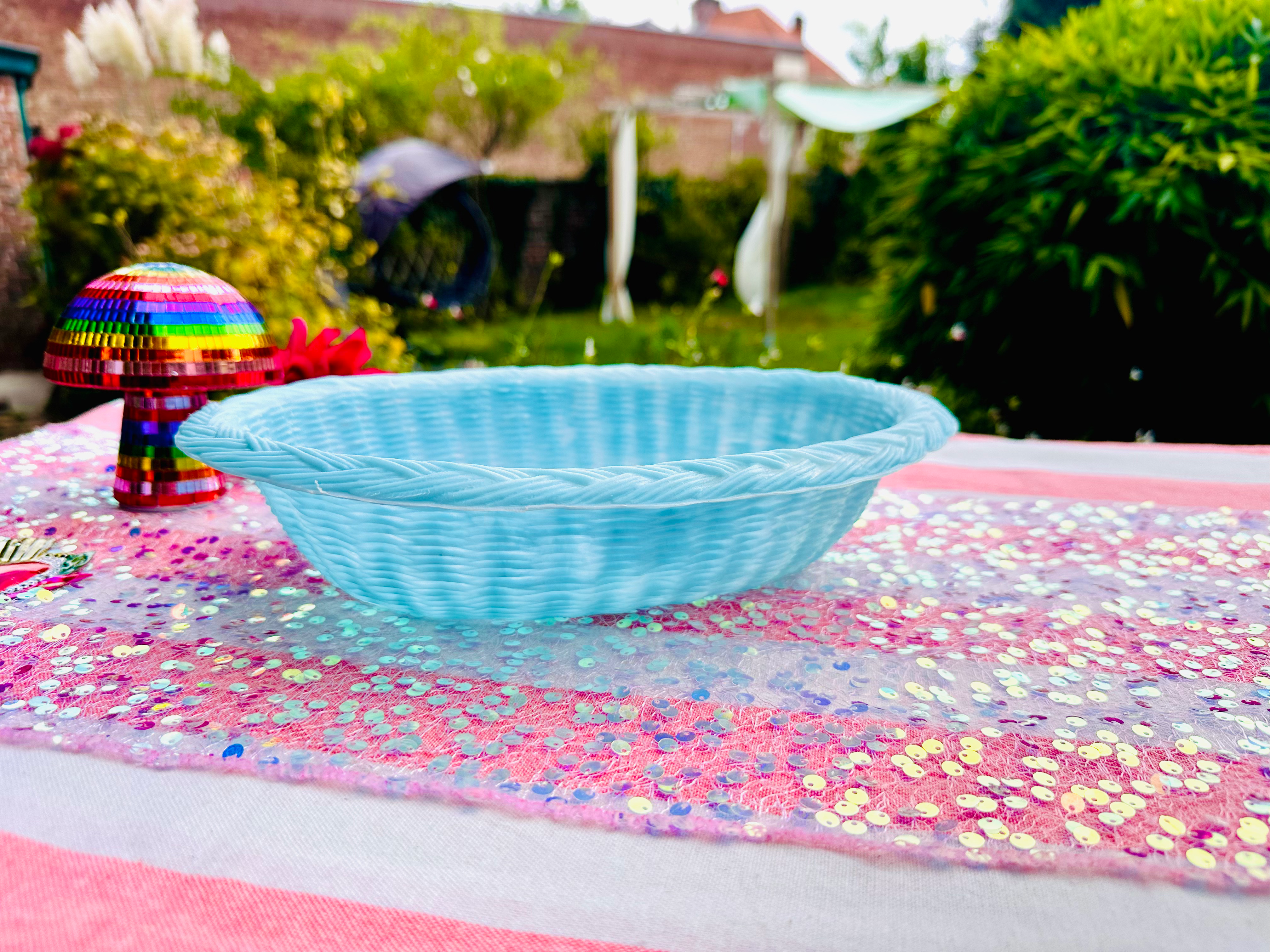 Panier corbeille bleu