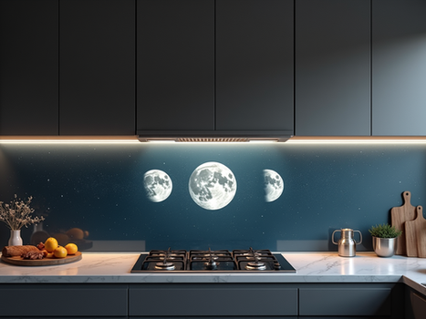 Creative Moon and Back Kitchen Glass Splashbacks to Elevate Your UK Home Decor