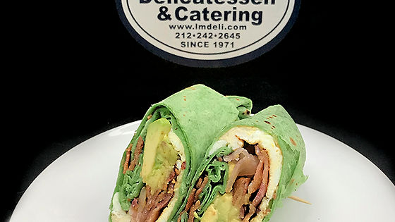"E" Wrap Platter (2 Egg Whites, Bacon and Avocado Wrap)