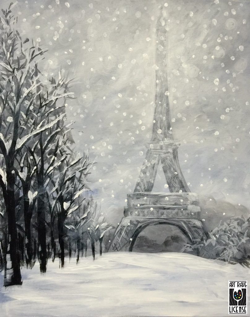 "Winter In Paris" Painting: Public Artsy Party!