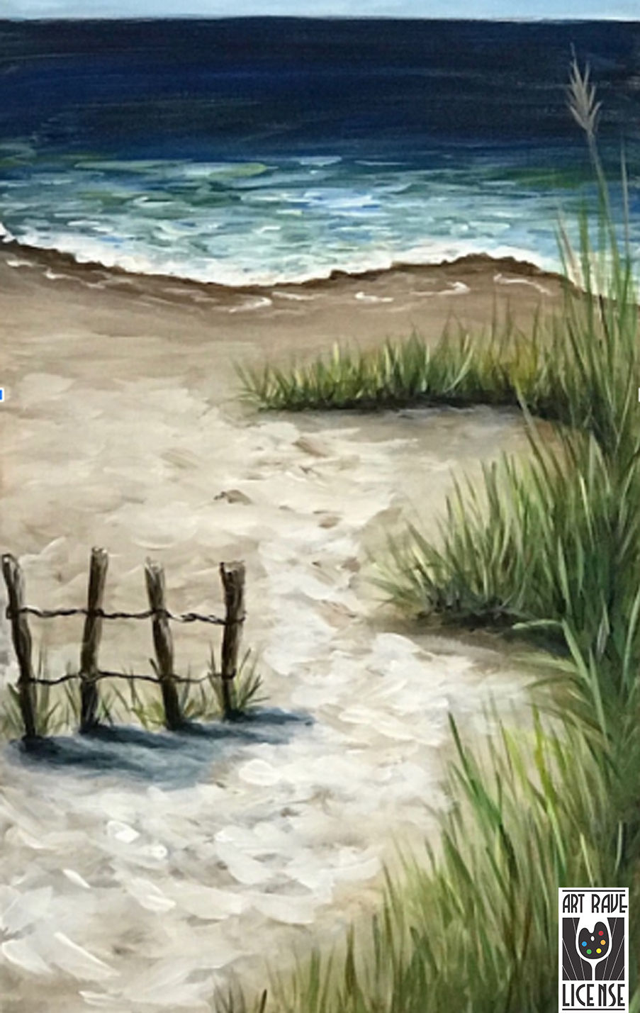 "Evening by the Shore-" Painting: Public Artsy Party