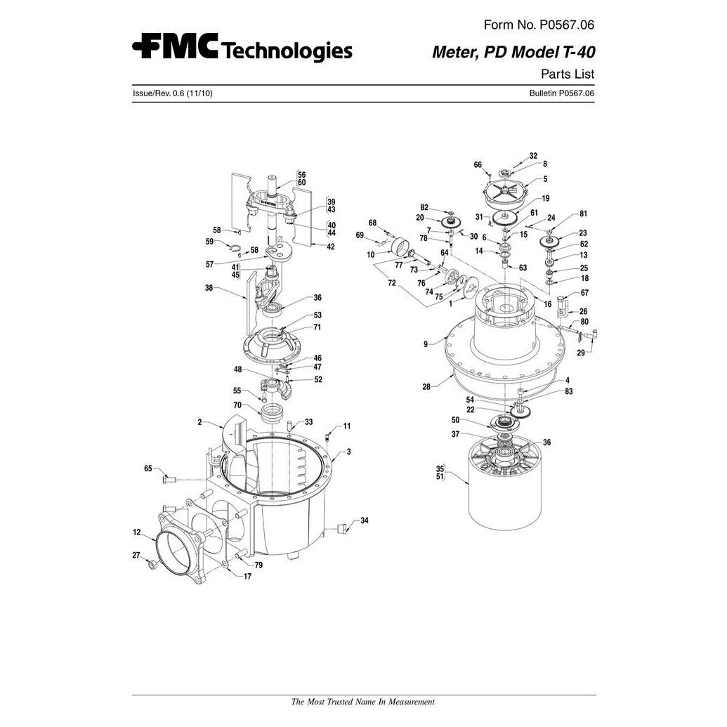 002536-001 Smith Meter T-40 - Gasket, Inlet-Outlet