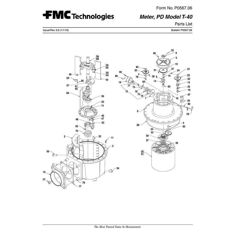Miniatura: 002536-001 Smith Meter T-40 - Gasket, Inlet-Outlet