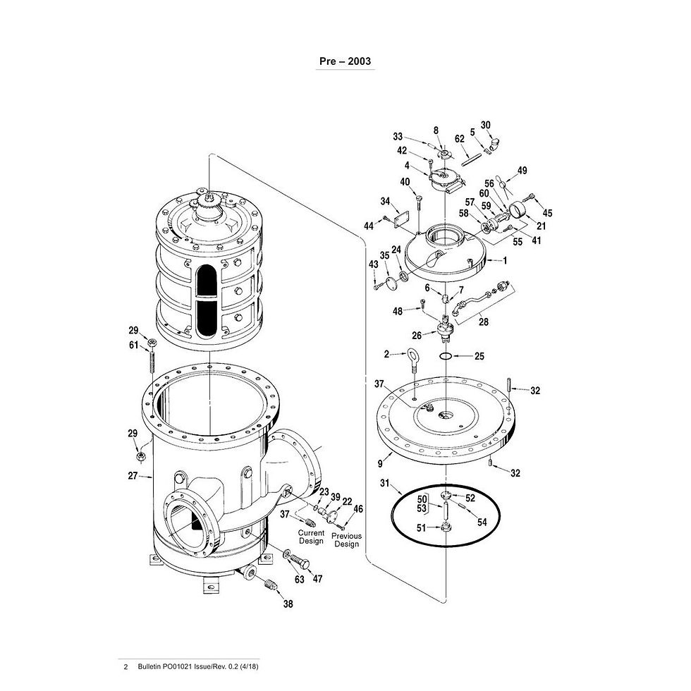 Miniatura: 536266-105 JA10 - Blade Assembly, Lower - Std. - Modified for 1,000 SSU to 3,...